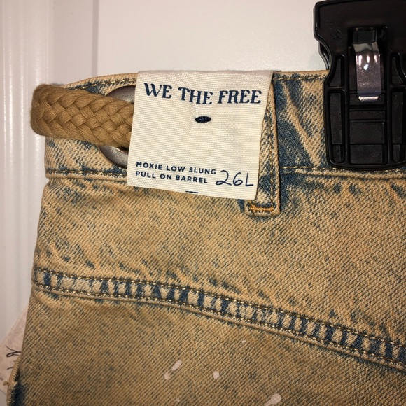 We The Free by Free People Moxie Low Slung Cowboy Barrel Relaxed Jeans 26L 26 L - Picture 9 of 10